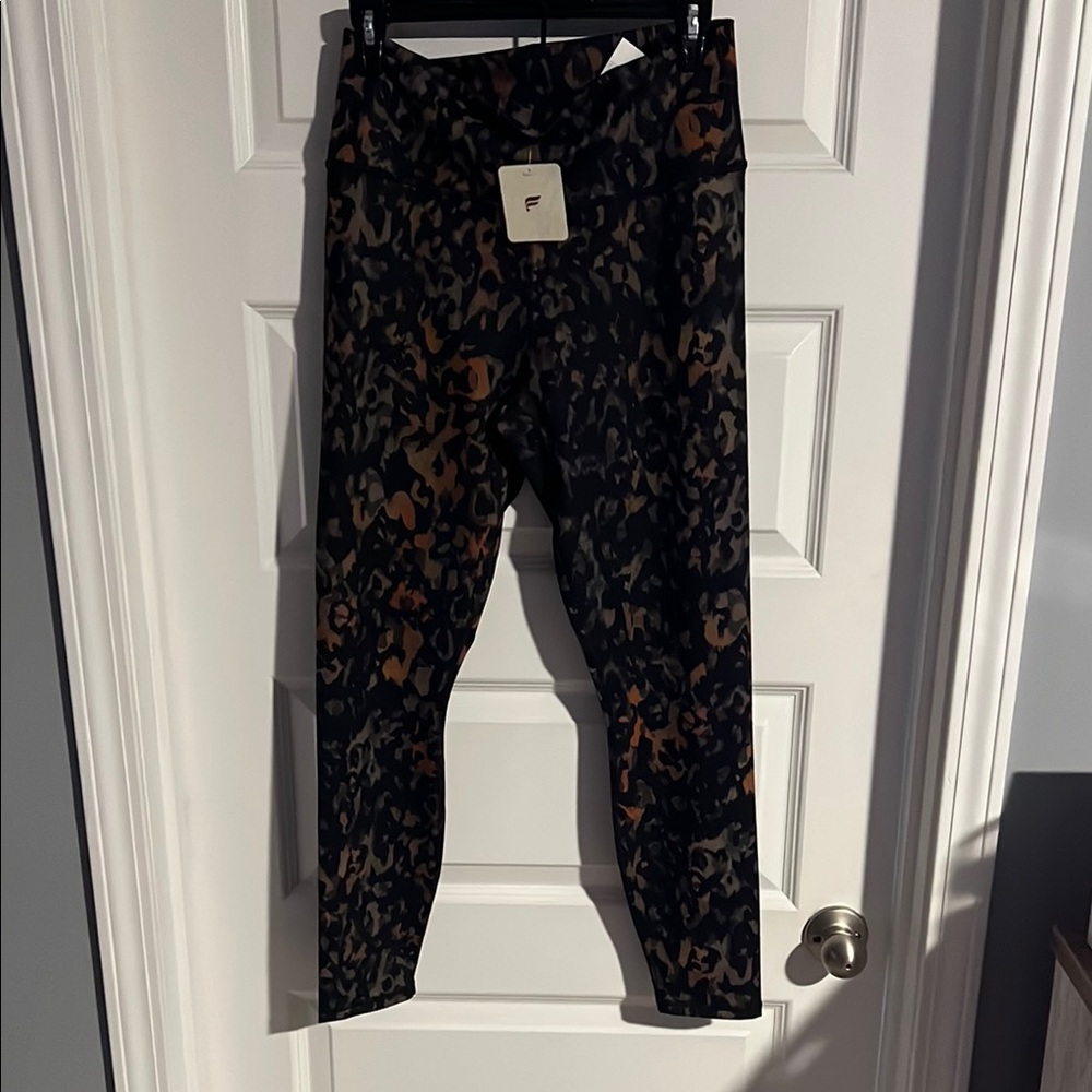 Fabletics Black And Brown Patterned Athletic Shor… - image 1